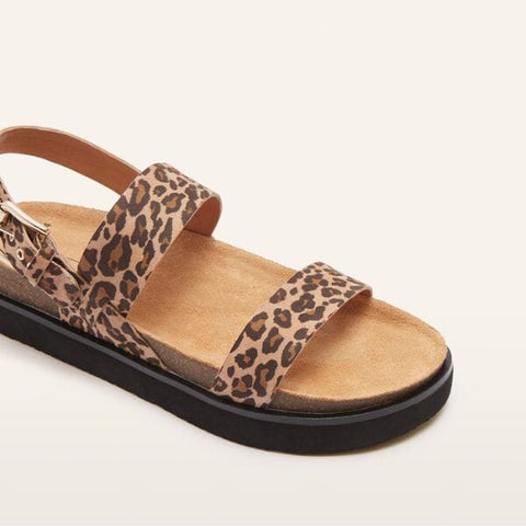 Hunter - Camel Leopard Print Sandals Frankie4 