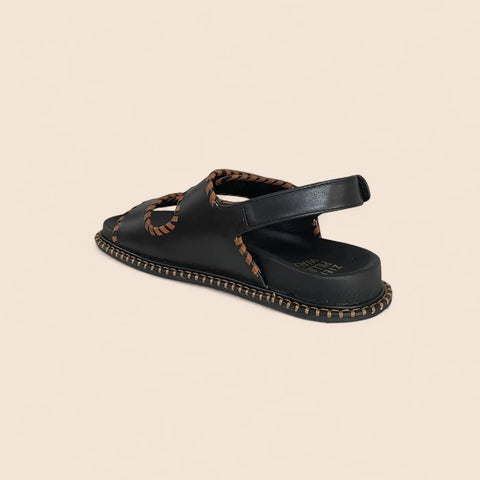 Ihazil - Womens - Black / Tan Sandals ZIERA 