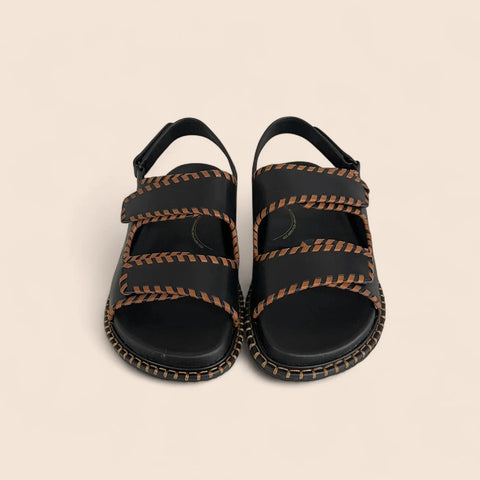 Ihazil - Womens - Black / Tan Sandals ZIERA 