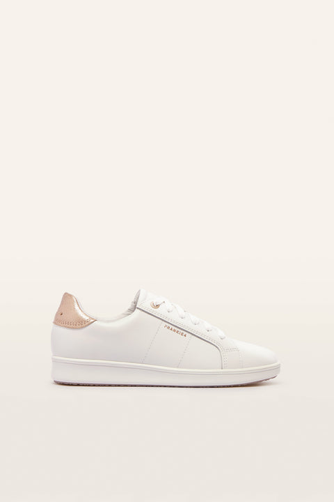 Jackie V - Womens - White/Rose Gold Sneakers Frankie4 