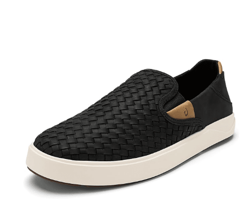 Lae Ahi Lauhala - Mens - Black Slip On OLUKAI 