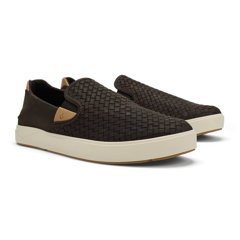 Lae Ahi Lauhala - Mens - Dark Java Slip On OLUKAI 