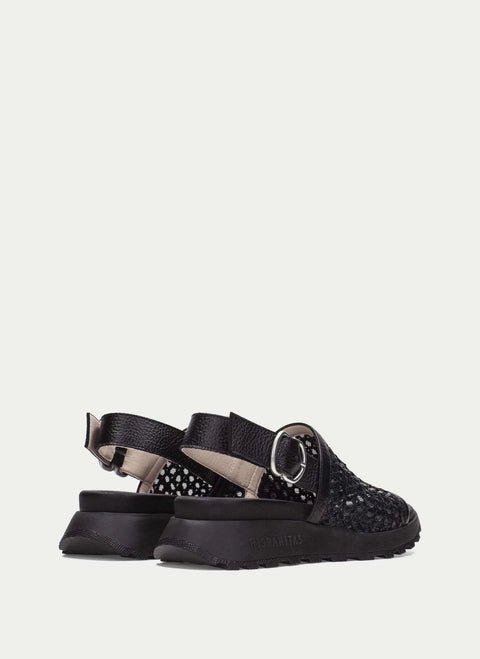 Marrakech Rafia - Womens - Black Sandals Hispanitas 