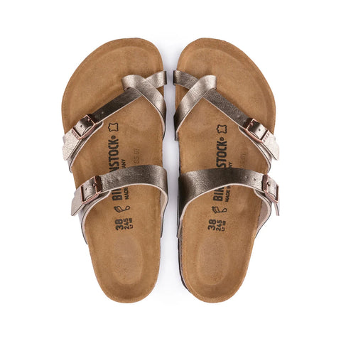 Mayari Birko-Flor (Regular Width) - Graceful Taupe Slides Birkenstock 