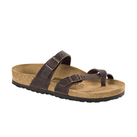 Mayari Oiled Leather (Regular Width) - Habana Slides Birkenstock 