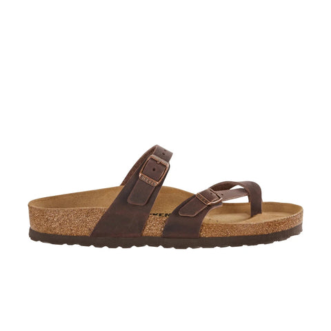 Mayari Oiled Leather (Regular Width) - Habana Slides Birkenstock 