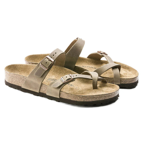 Mayari Oiled Leather (Regular Width) - Tabacco Slides Birkenstock 