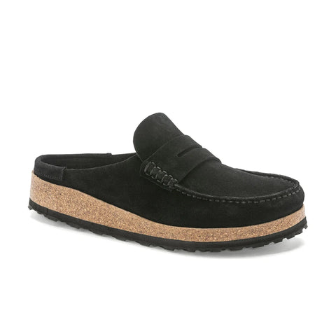 Naples - Suede Leather - Black - Regular Slides Birkenstock 