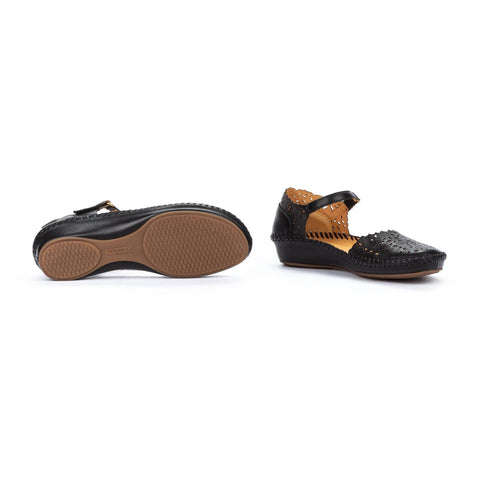 P. Vallarta - Womens - Black Sandals Pikolinos 