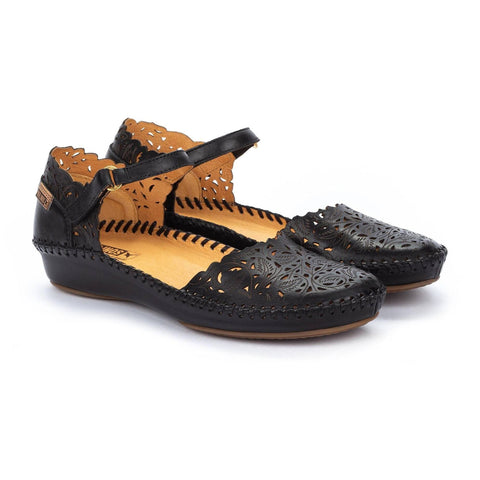 P. Vallarta - Womens - Black Sandals Pikolinos 
