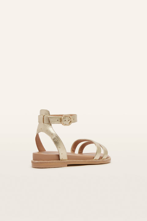 Patterson - Womens - Gold Tumbled Sandals Frankie4 