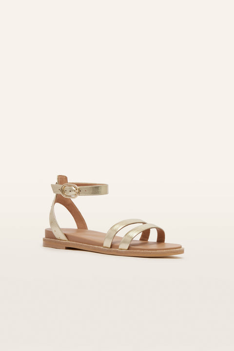 Patterson - Womens - Gold Tumbled Sandals Frankie4 