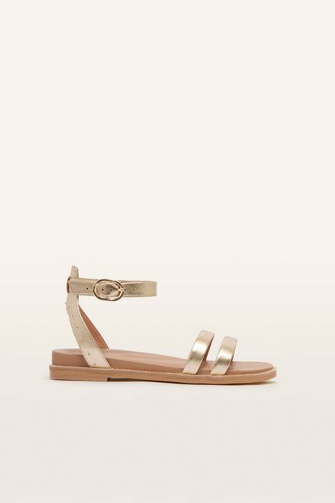 Patterson - Womens - Gold Tumbled Sandals Frankie4 