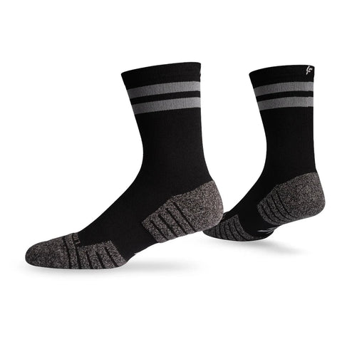 Performance Sock 2 Stripe - Half Crew - Black Socks Lightfeet 