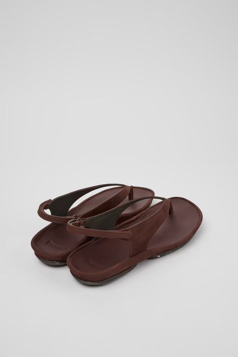 Right Isla Sandal - Womens - Chestnut Brown Sandals CAMPER 