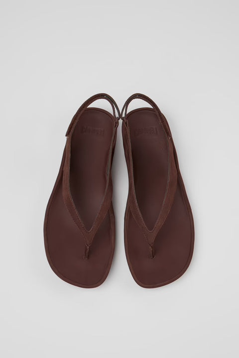 Right Isla Sandal - Womens - Chestnut Brown Sandals CAMPER 