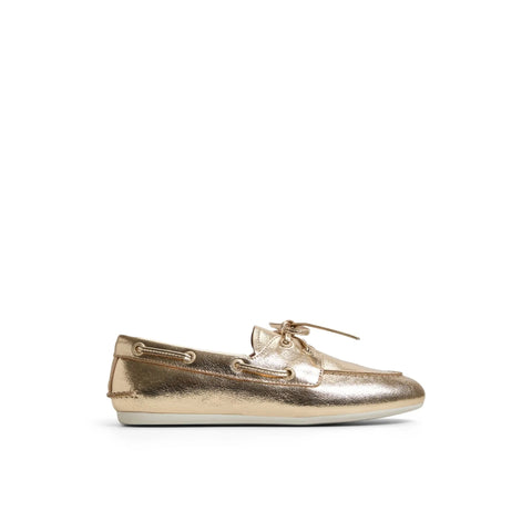 Slim Boat - Womens - Gold Crinkle Boat Sperry 