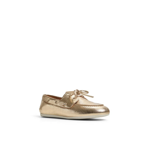 Slim Boat - Womens - Gold Crinkle Boat Sperry 