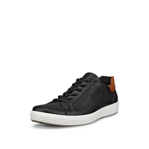 Soft 7 Easy Slip - Mens - Black / Cognac Casual ECCO 