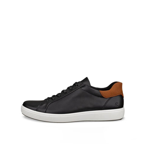 Soft 7 Easy Slip - Mens - Black / Cognac Casual ECCO 
