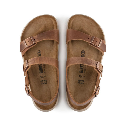 Sonora Cross Town Oiled Leather (Regular width) - Ginger Brown Sandals Birkenstock 
