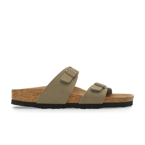 Sydney Vegan Pine Green Synthetic Regular Slides Birkenstock 