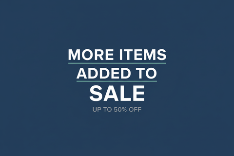 TAKE AWAY THE UNDERLINE AND THE "UP TO 50% OFF", MAKE THE BACKGROUND NAVY