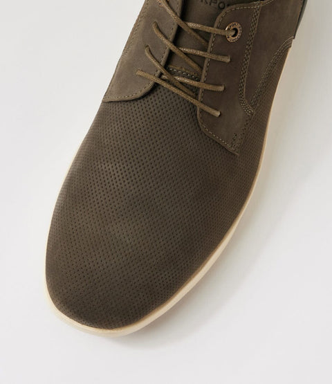 Thorp - Mens - Green Nubuck Casual Rockport 