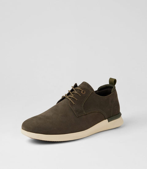 Thorp - Mens - Green Nubuck Casual Rockport 