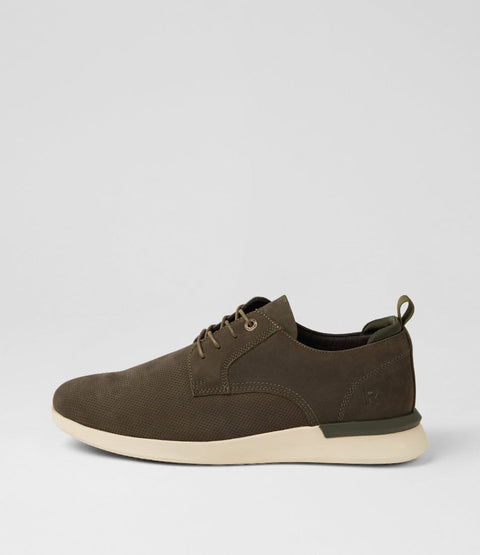 Thorp - Mens - Green Nubuck Casual Rockport 