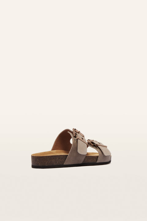 Tommy - Womens - Mushroom Suede Slides Frankie4 