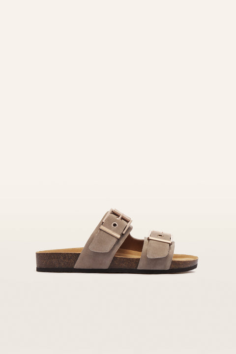 Tommy - Womens - Mushroom Suede Slides Frankie4 