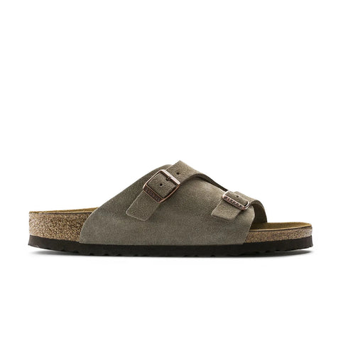 Zurich - Taupe - Suede Leather - Regular Slides Birkenstock 