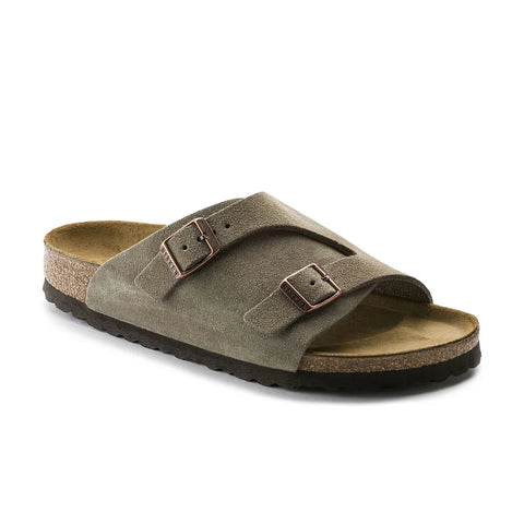 Zurich - Taupe - Suede Leather - Regular Slides Birkenstock 