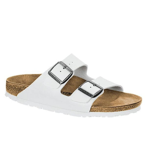 Arizona Birko-Flor (Regular Width) - White Slides Birkenstock 