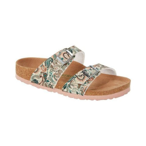 Sydney Vegan Birko-Flor (Regular Width) - Light Rose Multicolour Slides Birkenstock 